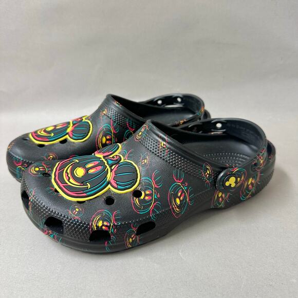 Crocs Disney Mickey Halloween Glow In The Dark Classic Clog Womens size 9 Mens 7 - Picture 2 of 16